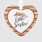 Drie Eigenaars kleine zuster Sibling Gift Ornament (voorkant)