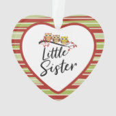 Drie Eigenaars kleine zuster Sibling Gift Ornament (achterkant)