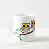 Drie Eigenaars op een schattige tekening van de Bo Koffiemok (Voorkant links)