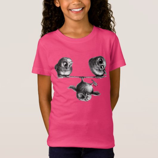 Drie eigenaars van Cute en Funny - Vrijheid en Vun T-shirt (Voorkant)