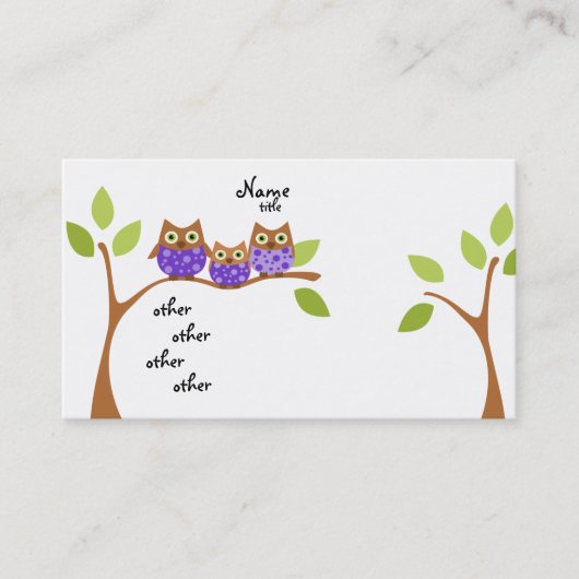 Drie Eigenaars Visitekaartje (Voorkant)