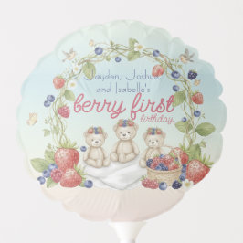 Drie-eiige Berry Eerste Verjaardagsfeestje Ballon