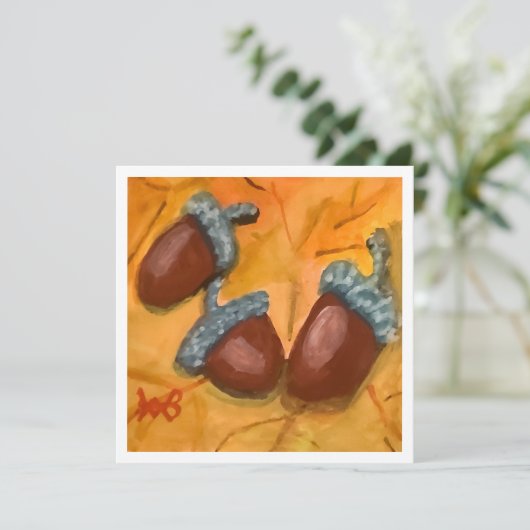 Drie eikels kaart (Staand voorkant)