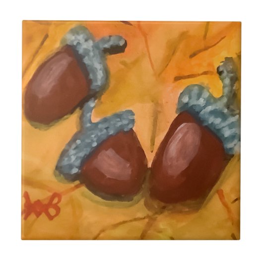Drie eikels tegeltje (Voorkant)