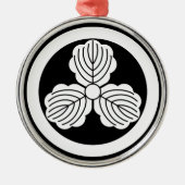 Drie eikenbladeren(1) in de cirkel metalen ornament (Voorkant)