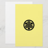 Drie eikenbladeren met zwaarden in cirkel briefpapier (Voorkant / Achterkant)