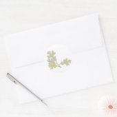 Drie eikenbladeren ronde sticker (Envelop)