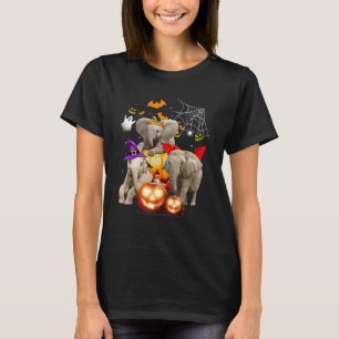 Drie Elephant Happy Halloween Jack O Lantern Witc T-shirt