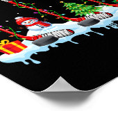 Drie Elf Santa Rendier Hockey Uitrustingen Xmas Sp Poster (Hoek)