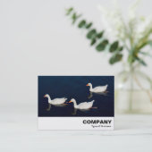 Drie Emden Geese Visitekaartje (Staand voorkant)