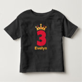 Drie en een Crown-Toddler T-Shirt (Voorkant)