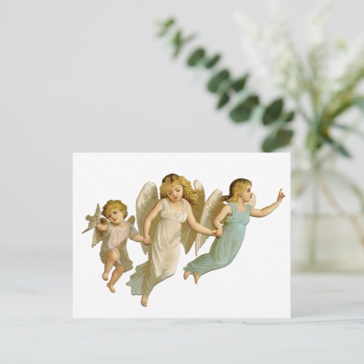 Drie engelen briefkaart (Staand voorkant)