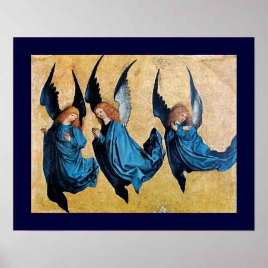 DRIE ENGELEN IN BLAUW POSTER (Voorkant)