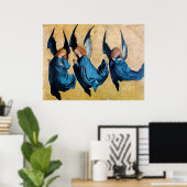 DRIE ENGELEN IN BLAUW POSTER (Thuiskantoor)