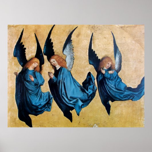 DRIE ENGELEN IN BLAUW POSTER (Voorkant)