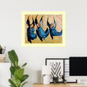 DRIE ENGELEN IN BLAUW POSTER (Thuiskantoor)
