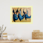 DRIE ENGELEN IN BLAUW POSTER (Keuken)