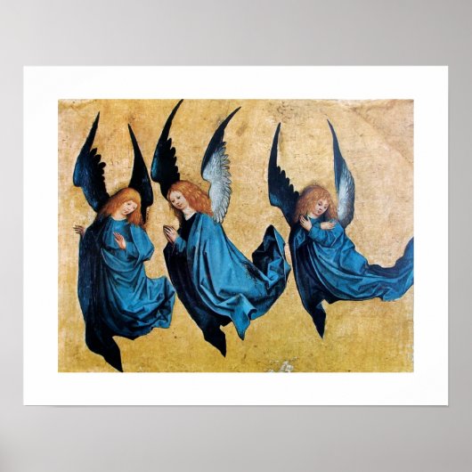 DRIE ENGELEN IN BLAUW POSTER (Voorkant)