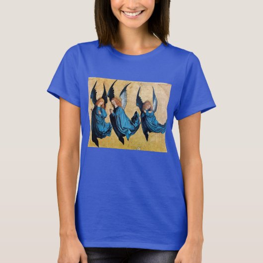 DRIE ENGELEN IN BLAUW T-SHIRT (Voorkant)