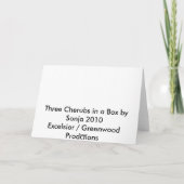 Drie Engelen in een Doos Feestdagen Kaart (Achterkant)