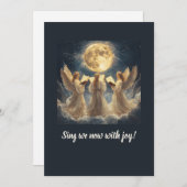 Drie engelen Koor Kerstkaart (Voorkant / Achterkant)