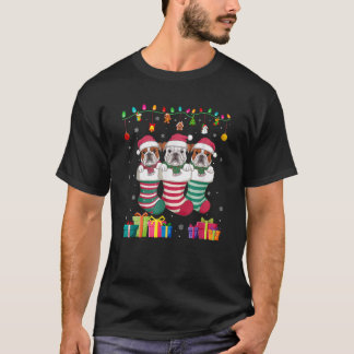 Drie Engelse Bulldog in Sock Funny Boys Girls Kind T-shirt