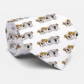 Drie Engelse Bulldogs Stropdas (Opgerold)