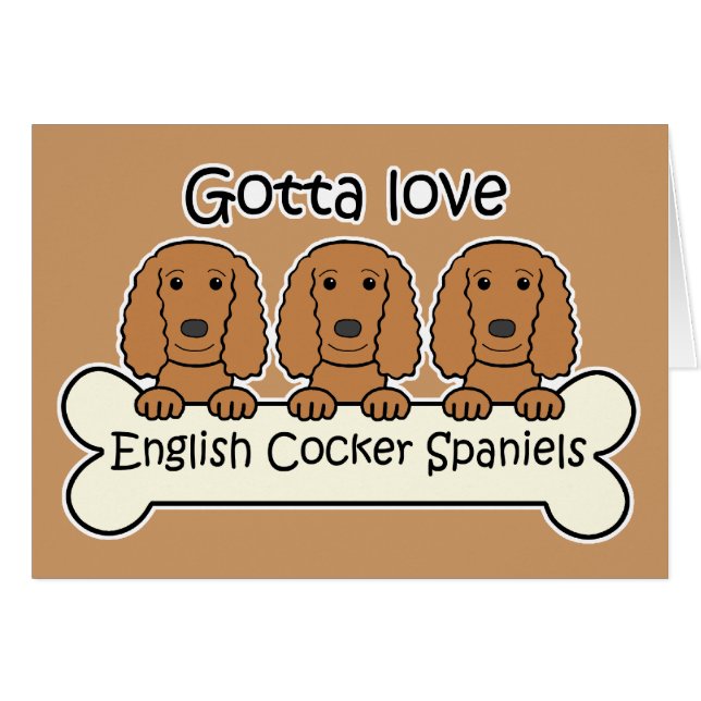 Drie Engelse Cocker Spaniels (Voorkant Horizontaal)
