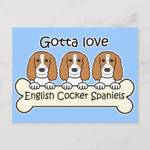 Drie Engelse Cocker Spaniels Briefkaart