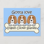 Drie Engelse Cocker Spaniels Briefkaart (Voorkant)