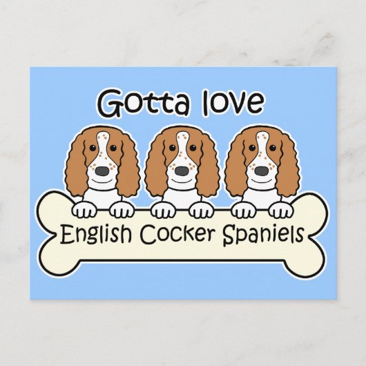 Drie Engelse Cocker Spaniels Briefkaart (Voorkant)