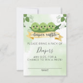 Drie erwten in een Kaart met luierspoel invoegen (Voorkant)