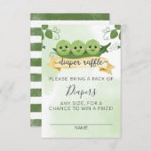 Drie erwten in een Kaart met luierspoel invoegen (Voorkant / Achterkant)