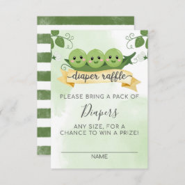 Drie erwten in een Kaart met luierspoel invoegen