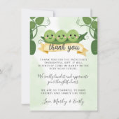 Drie erwten in een peul Dank u kaartennota Triplet Kaart (Voorkant)