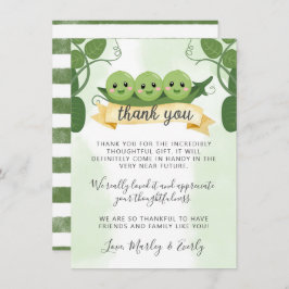 Drie erwten in een peul Dank u kaartennota Triplet Kaart