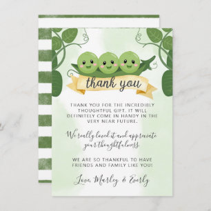 Drie erwten in een peul Dank u kaartennota Triplet Kaart