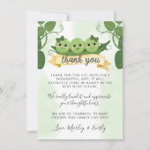 Drie erwten in een peul Dank u kaartennota Triplet Kaart (Voorkant)