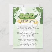 Drie erwten in een peul Dank u kaartennota Triplet Kaart (Voorkant)