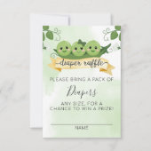 Drie Erwten in een Peul Luier Raffle Kaart Inlay (Voorkant)