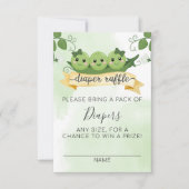 Drie Erwten in een Peul Luier Raffle Kaart Inlay (Voorkant)