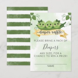 Drie Erwten in een Peul Luier Raffle Kaart Inlay