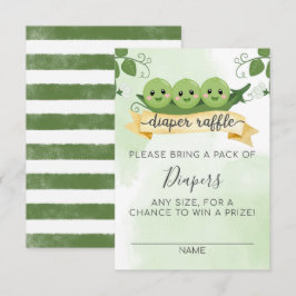 Drie erwten in een peul Luierloterij kaart invoegb