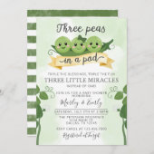 Drie erwten in een Pod Baby shower Invitation Trip Kaart (Voorkant / Achterkant)