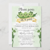 Drie erwten in een Pod Baby shower Invitation Trip Kaart (Voorkant)