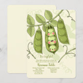 Drie erwten in een pod Baby shower Kaart (Voorkant / Achterkant)