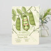 Drie erwten in een pod Baby shower Kaart (Staand voorkant)