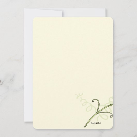 Drie erwten in een pod Baby shower Kaart (Achterkant)