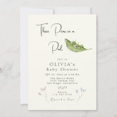 Drie erwten in een pod Baby shower Kaart (Voorkant)