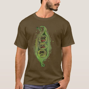 Drie erwten in een Pod Funny T-shirt